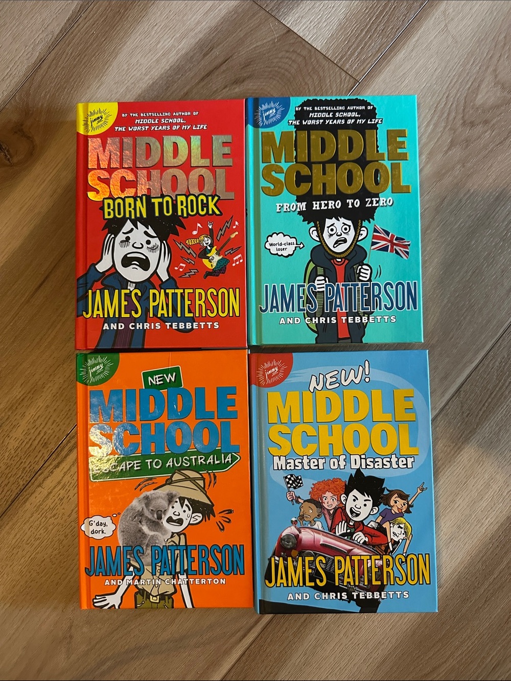 James Patterson Middle School 4 Hardcover Book Bundle Lot Set 3
